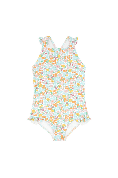 Girls Hawaiian Floral Crossover One Piece