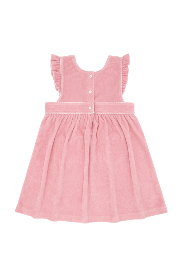 Girls Guava Gingham French Terry Pinafore