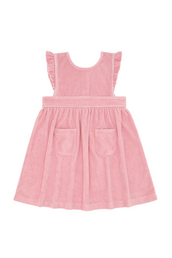 Girls Guava Gingham French Terry Pinafore