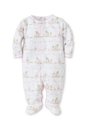 Noah's Print Footie in Pink