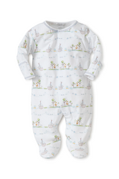 Noah's Print Footie in Light Blue