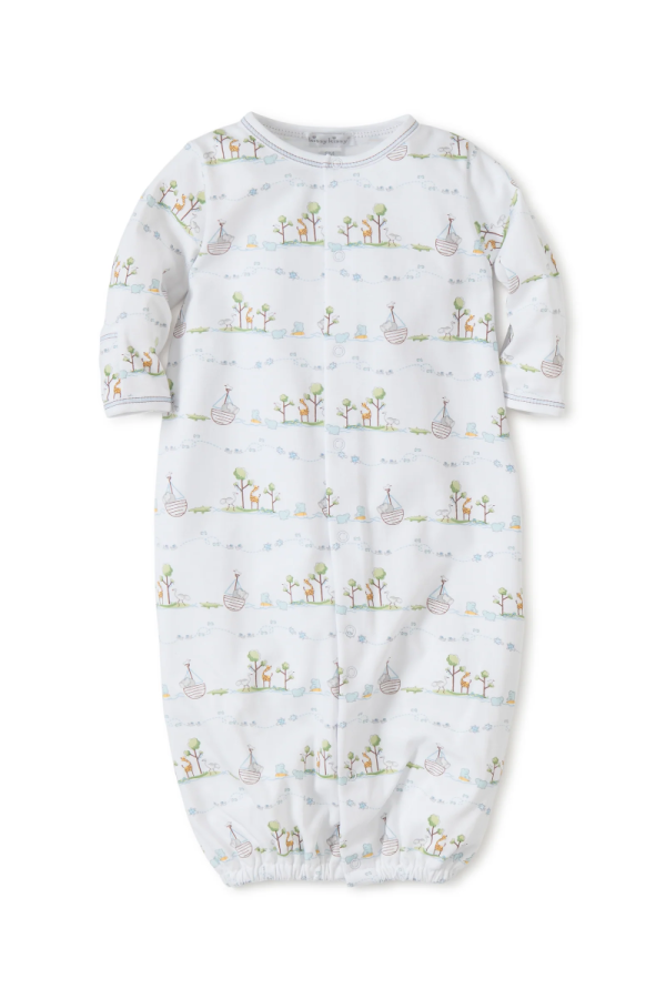 Noah's Print Converter Gown in Light Blue