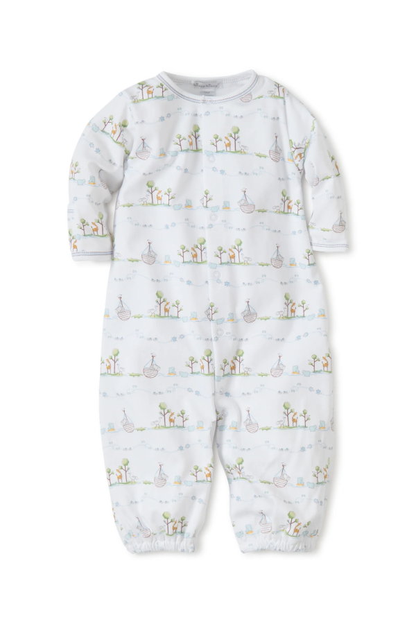 Noah's Print Converter Gown in Light Blue