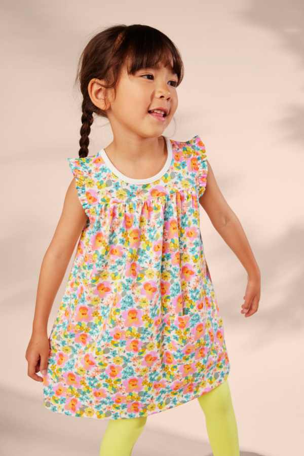 Mighty Mini Dress in Tropical Hibiscus Floral