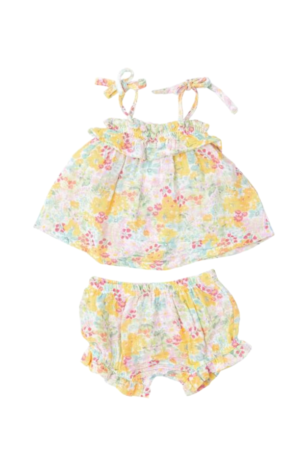 Spring Meadow Ruffle Top and Bloomer Set