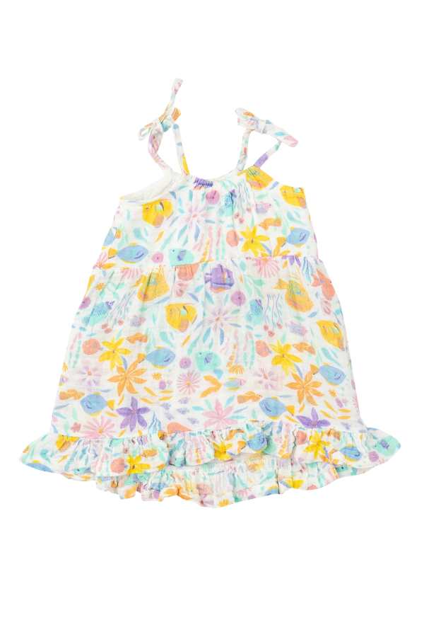 Tropical Fish Floral Twirly Dress