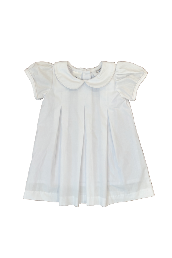 Pleat Dress - White