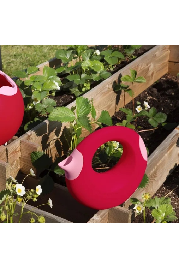 Playful Large Watering Can in Cherry Red