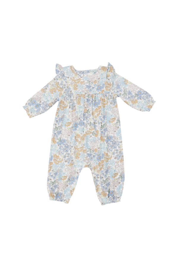 Edith's Floral Ruffle Sleeve Romper