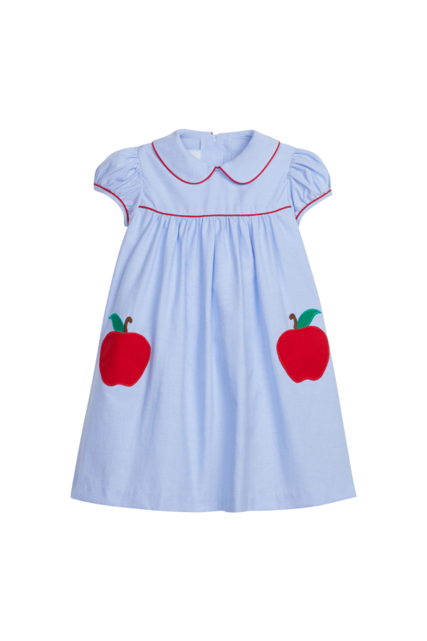 Peter Pan Pocket Dress - Apples