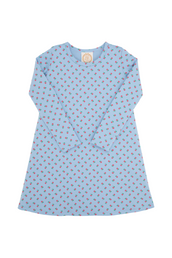 Long Sleeve Polly Play Dress Barrington Blue Midway Micro Floral (Normal Weight)