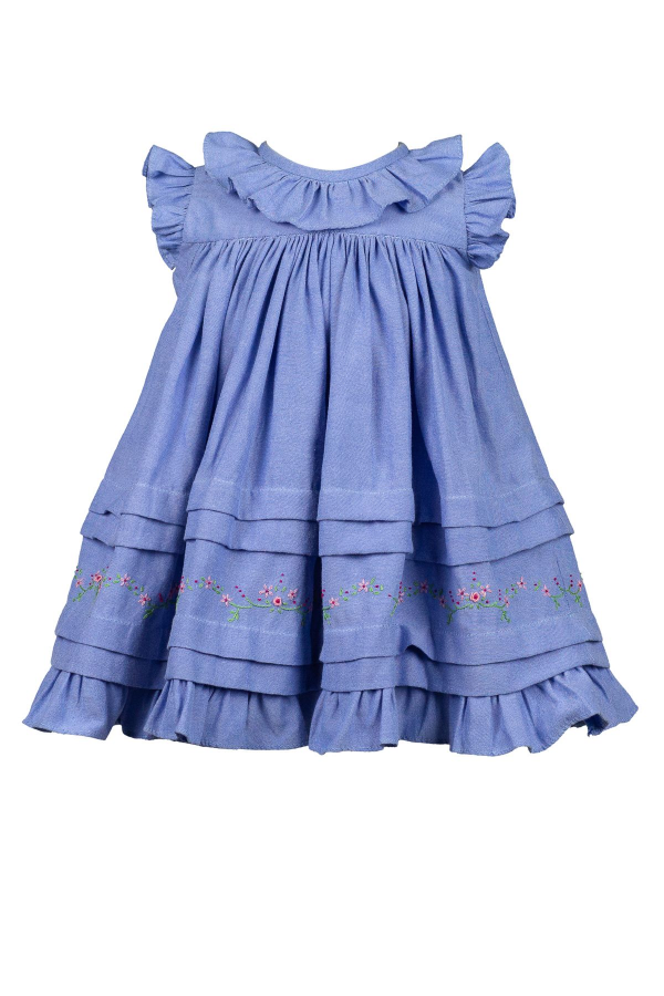 Exclusive Blue Oxford Willow Dress