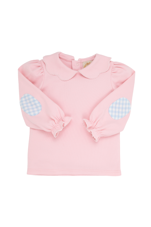 Emma's Elbow Patch Top Palm Beach Pink Beale Street Blue Gingham