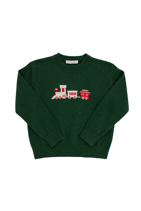 Isaac's Intarsia Sweater Grier Green Train