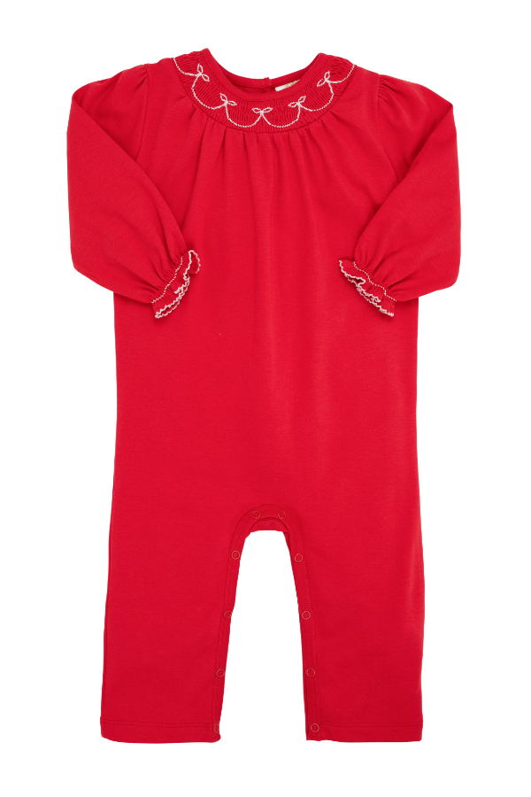 Long Sleeve Bridget Romper Richmond Red