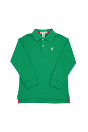 Prim and Proper Long Sleeve Polo Kiawah Kelly Green