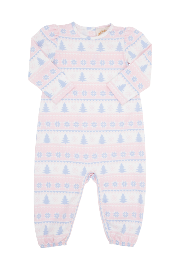 Long Sleeve Penny's Playsuit Fairisle Flurries Pink