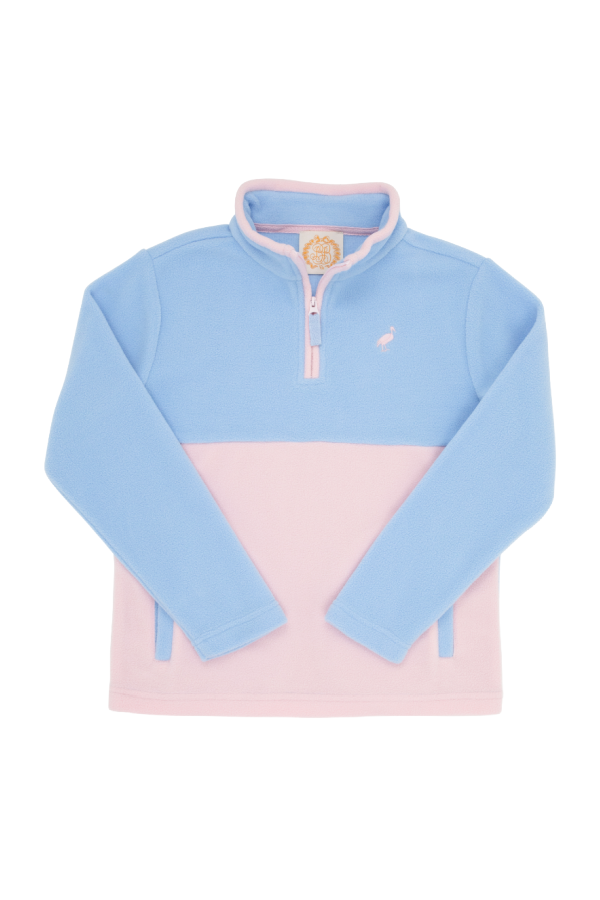 Hayword Half Zip Fleece Beale Street Blue Palm Beach Pink