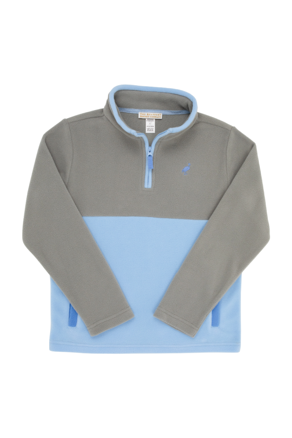 Hayword Half Zip Fleece Grantley Grey Beale Street Blue