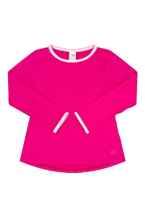 Bridget Basic T Long Sleeve Power Pink, Cotton Candy Pink