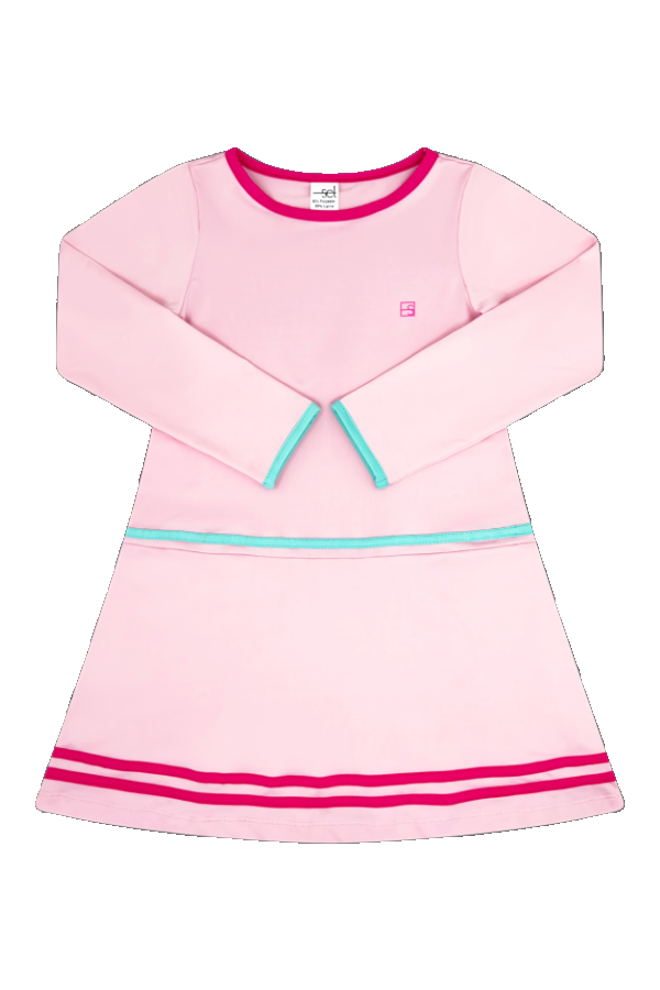 Jordan Dress Long Sleeve Cotton Candy Pink