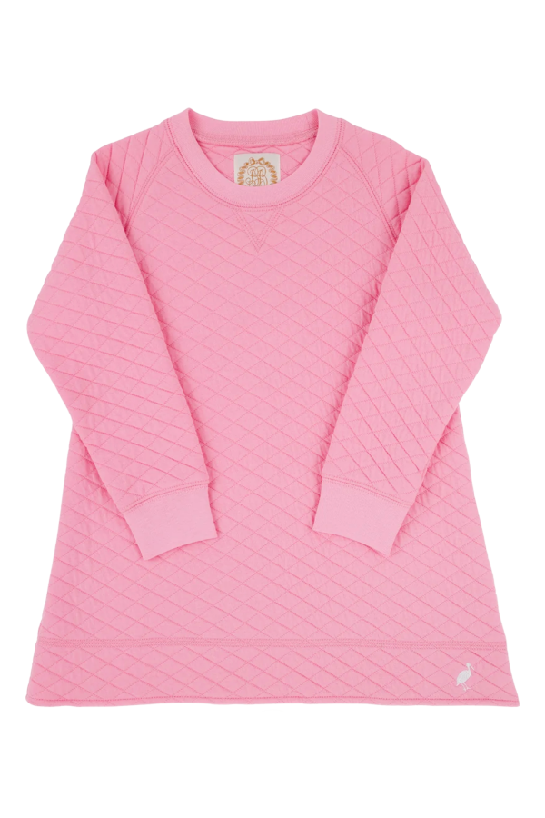 Cassidy Comfy Crew Dress Quilted Hamptons Hot Pink