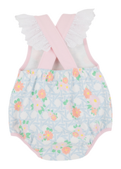 Saylor Sunsuit Pima Cayman Island Cane Palm Beach Pink