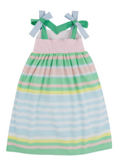 Macie Midi Dress Broadcloth Sarasota Stripe