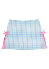 Clays Club Skort Woven Sunrise Blvd Blue Turks Teal Chandler Check