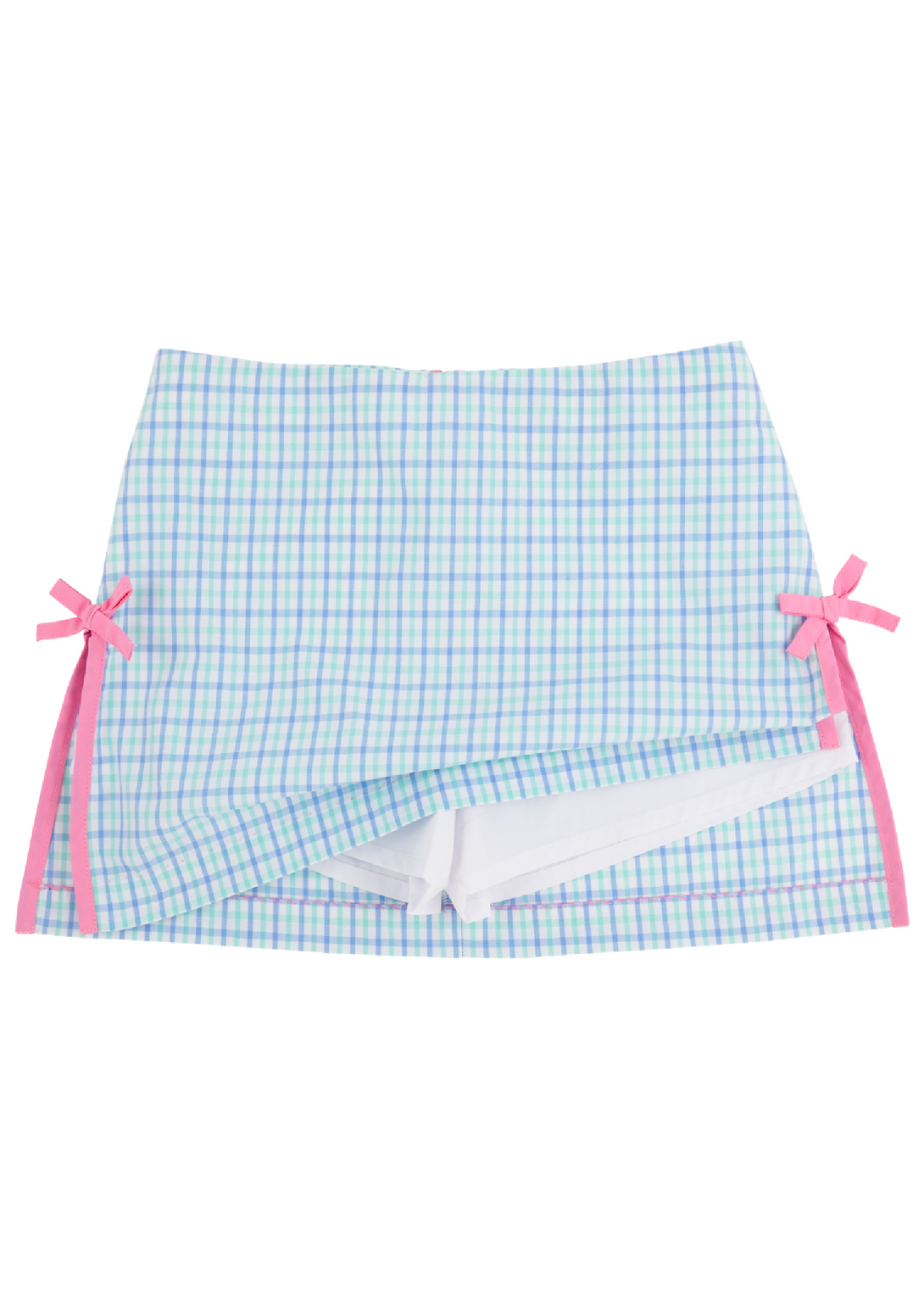 Clays Club Skort Woven Sunrise Blvd Blue Turks Teal Chandler Check