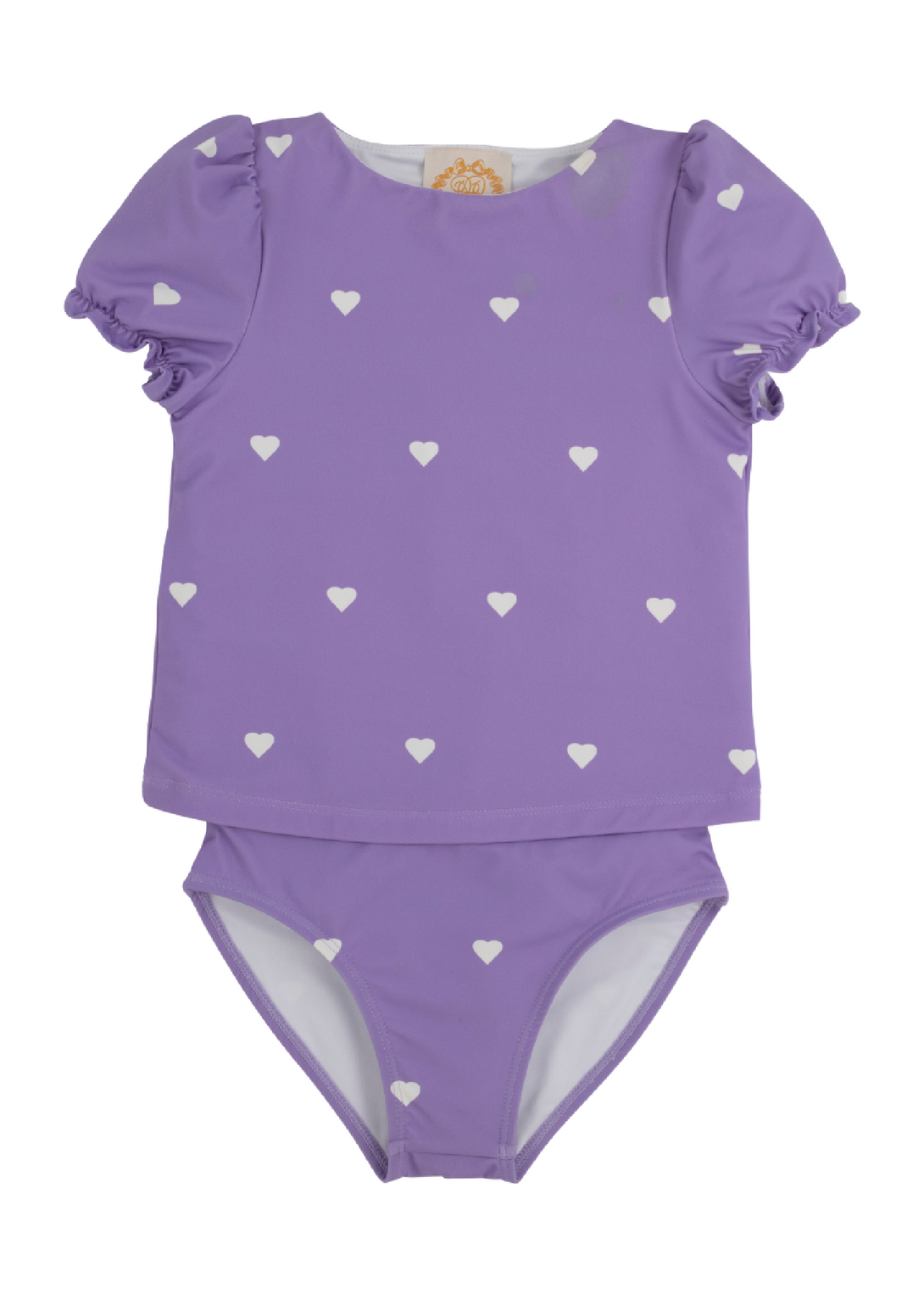 Short Sleeve Snorkel Tour Tankini Heart Eyes Palisades Purple