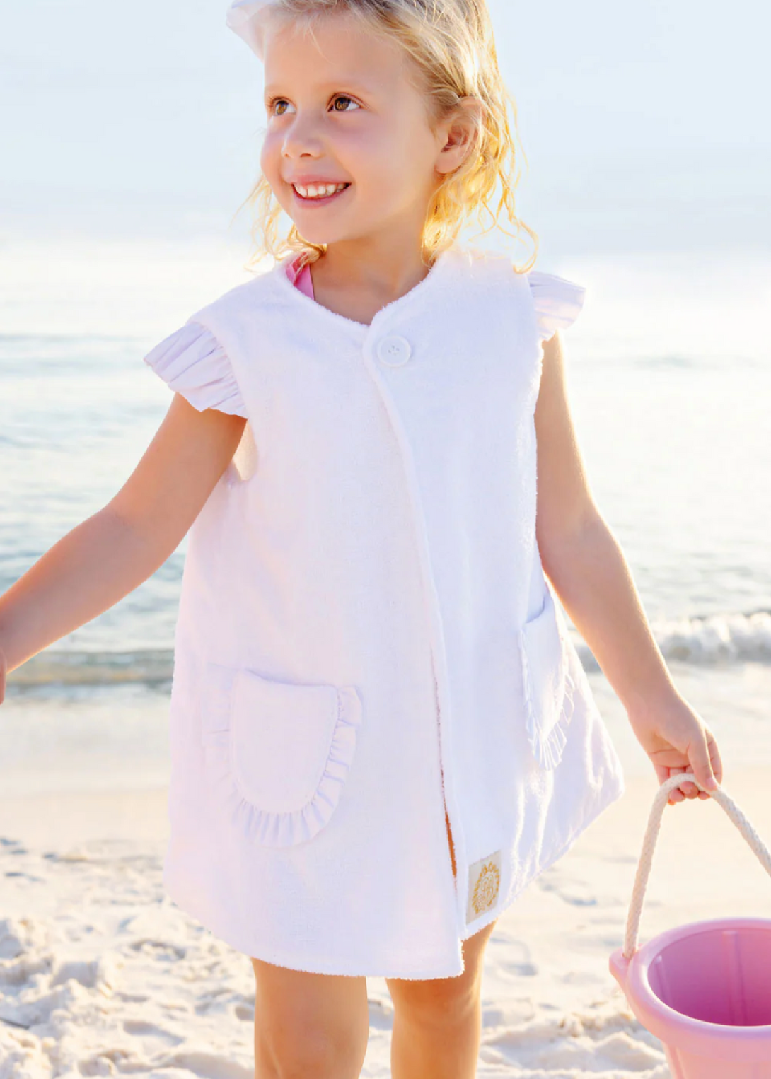 Callie Cover Up Terrycloth Worth Avenue White