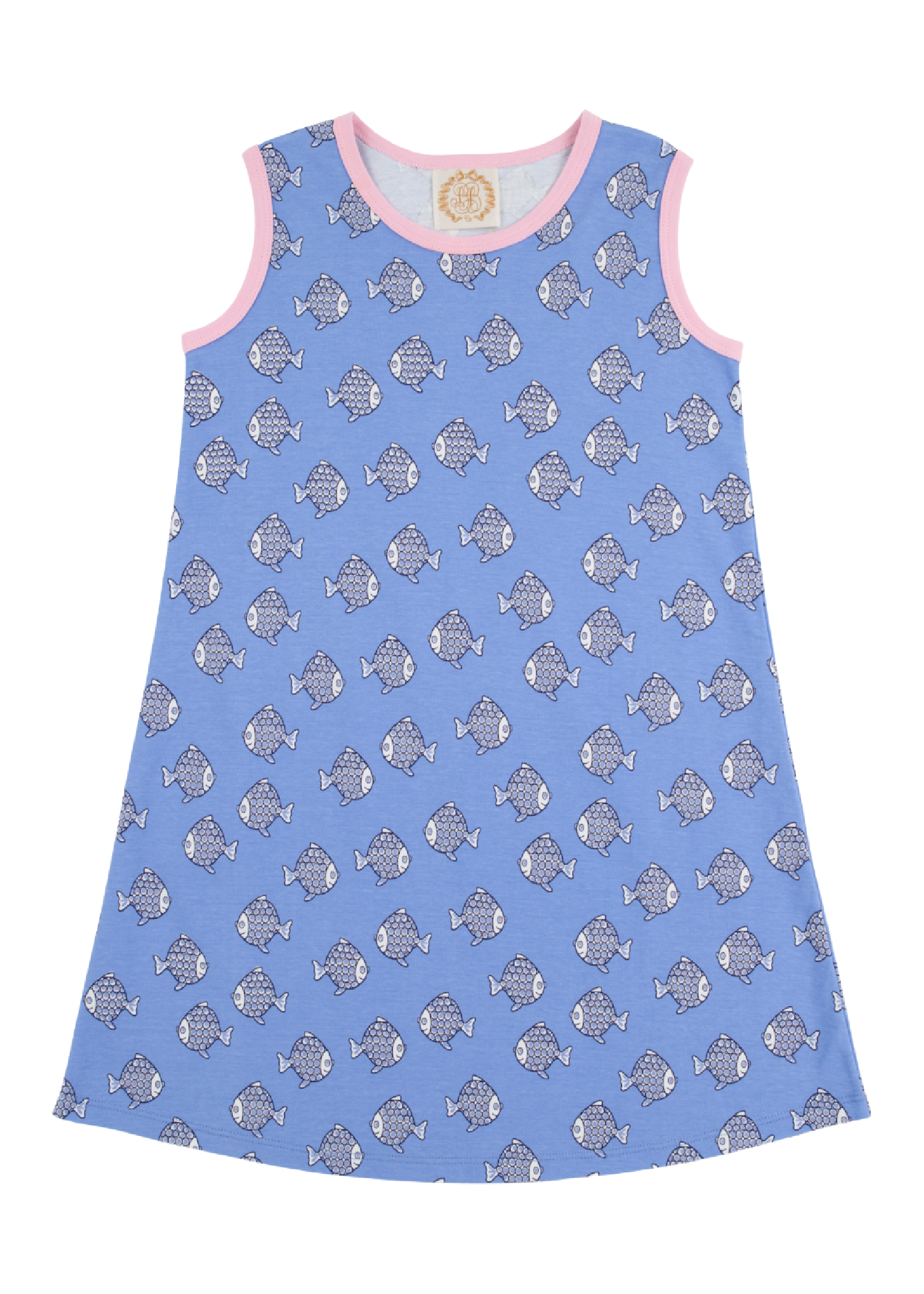 Polly Play Dress Sleeveless Little Fishes Pier Party Pink The Frilly Frog Polly Play Dress Sleeveless Little Fishes Pier Party Pink The Frilly Frog