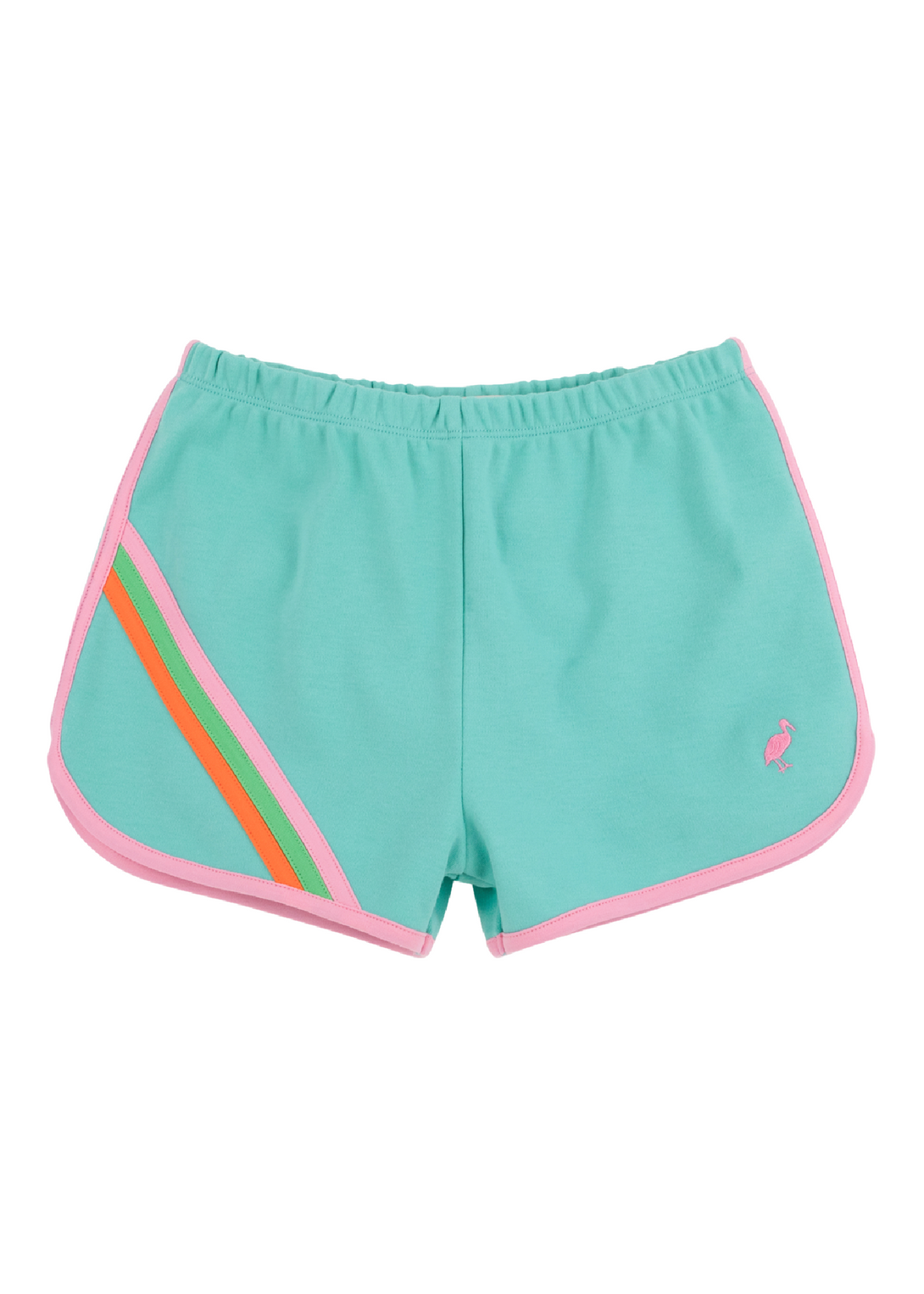 Cheryl Shorts Pima Applique Turks Teal Hamptons Hot Pink