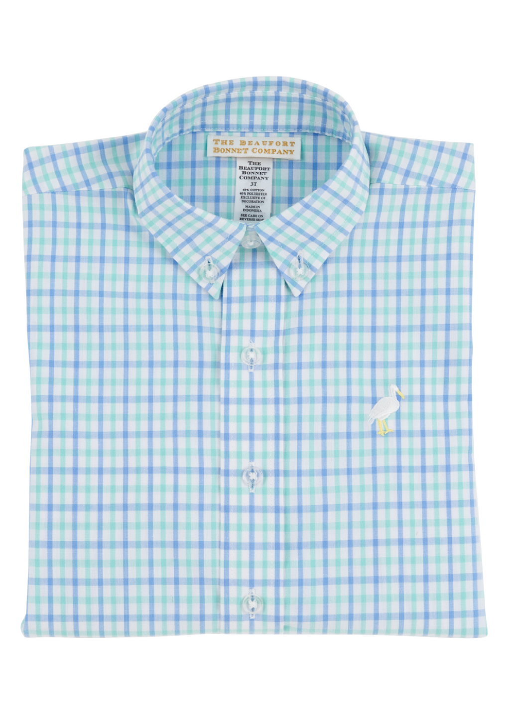 Dean's List Dress Shirt Sunrise Blvd Blue and Turks Teal Check