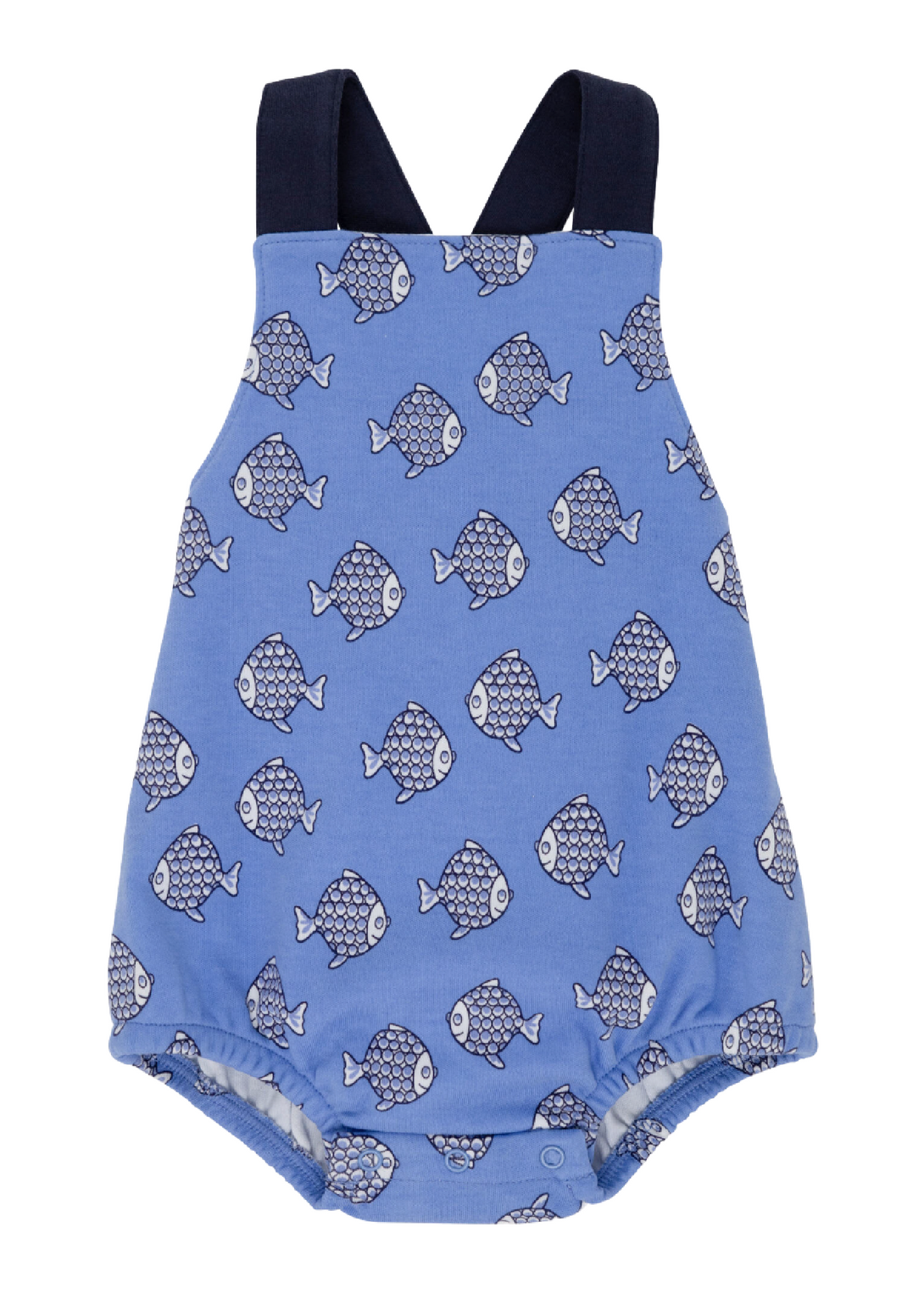 Stillman Sunsuit Little Fishes Nantucket Navy