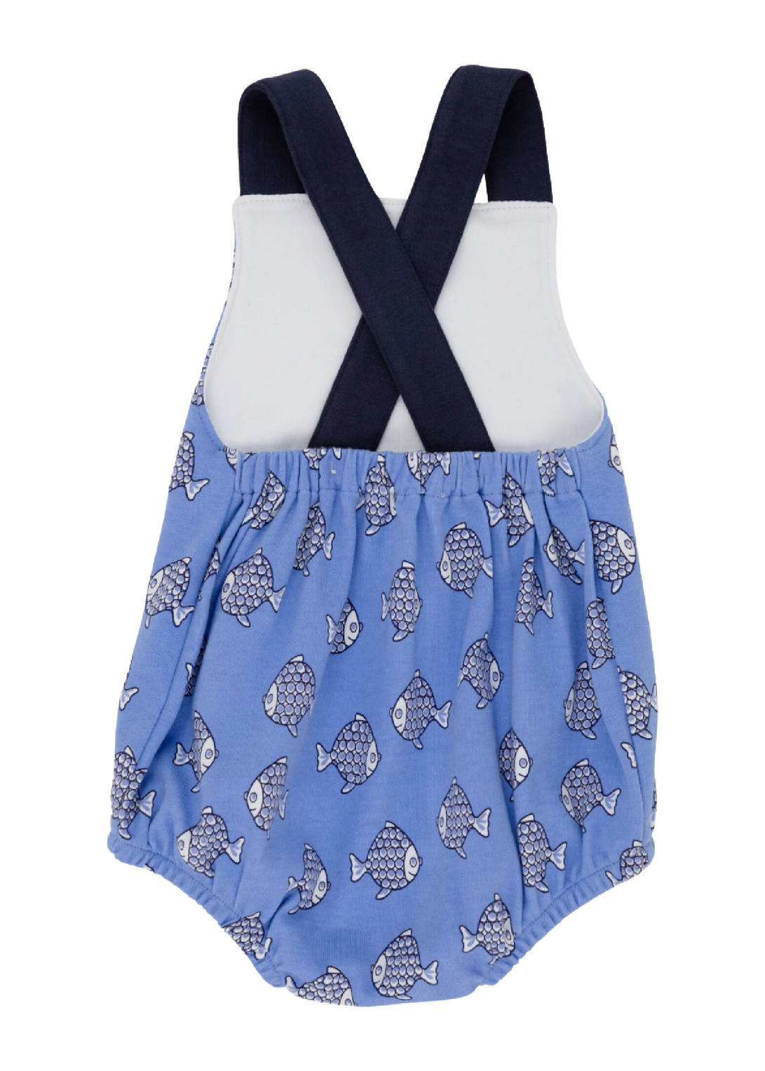 Stillman Sunsuit Little Fishes Nantucket Navy