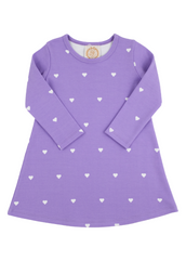 Polly Play Dress Long Sleeve Heart Eyes Palisades Purple