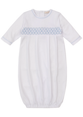 CLB Summer 25 White with Blue Hand Smocked Sack