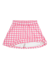 Searcy Skort Knit Hamptons Hot Pink Gingham