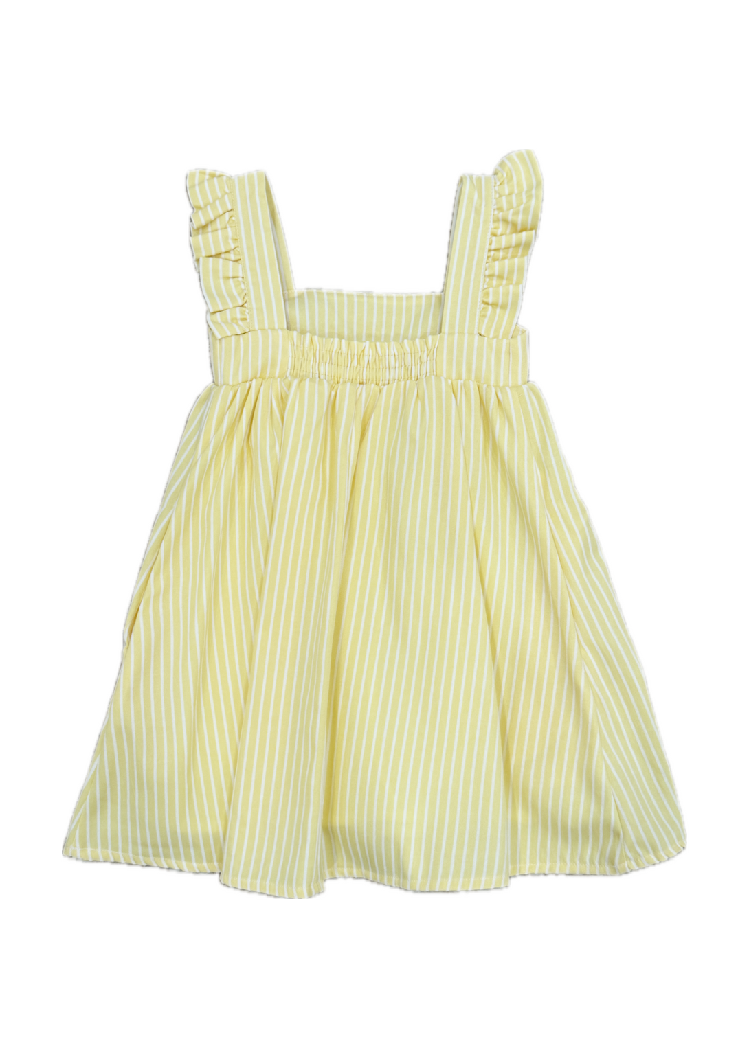 Katherine Yellow Butterfly Sleeve Dress