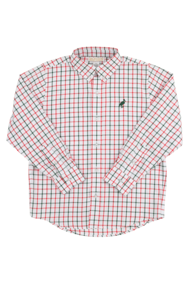 Dean's List Dress Shirt Old Town Tattersall/Grier Green