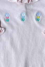Light Pink Romper with Embroidered Golf Balls