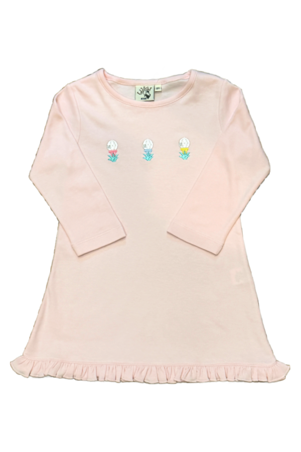 Light Pink Dress with Embroidered Golf Balls