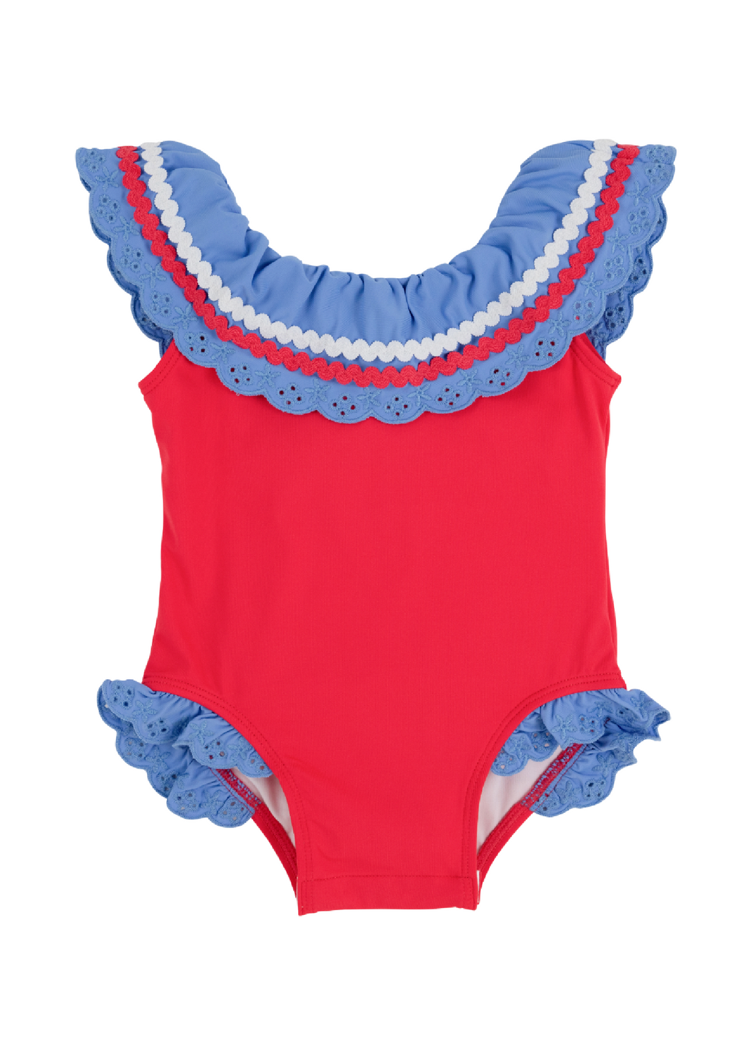 Sandy Lane Swimsuit Richmond Red Barbados Blue