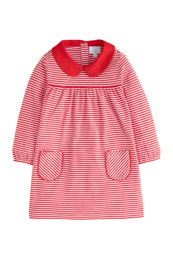 Evelyn Dress - Red Stripe