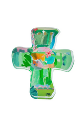 Green Everlasting Love Acrylic Cross