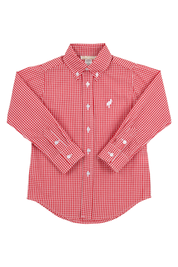 Deans List Shirt Richmond Red Mini Gingham