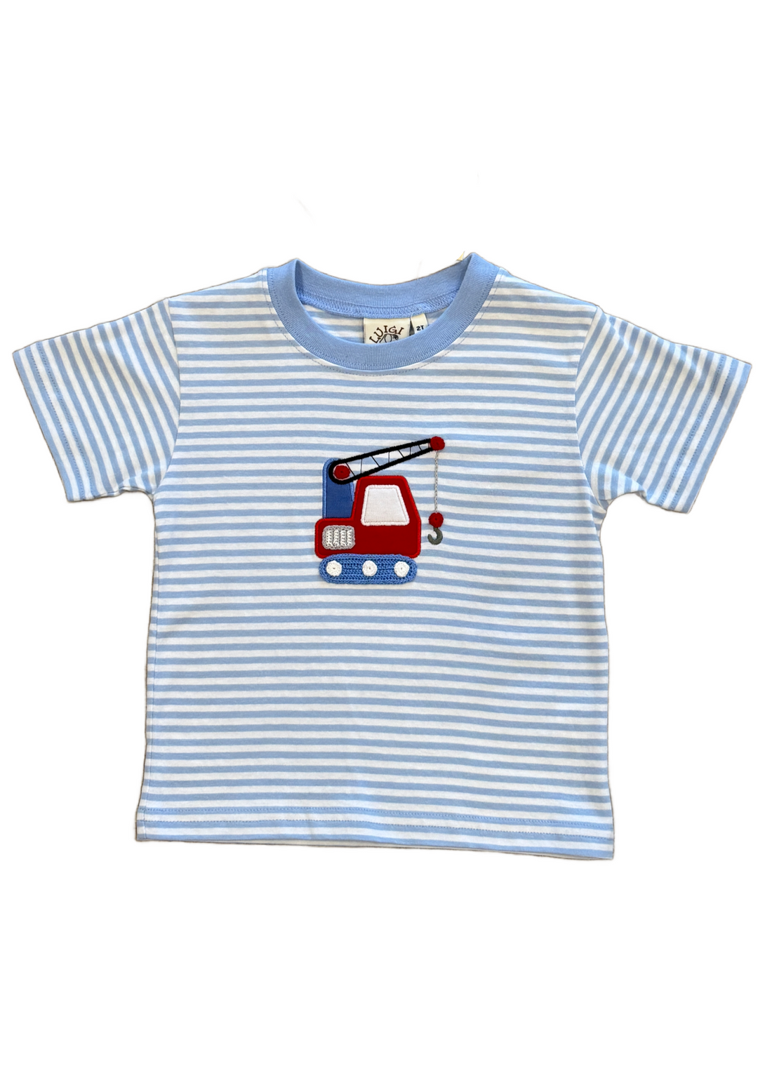 Crane Sky Blue and White Stripe T-Shirt