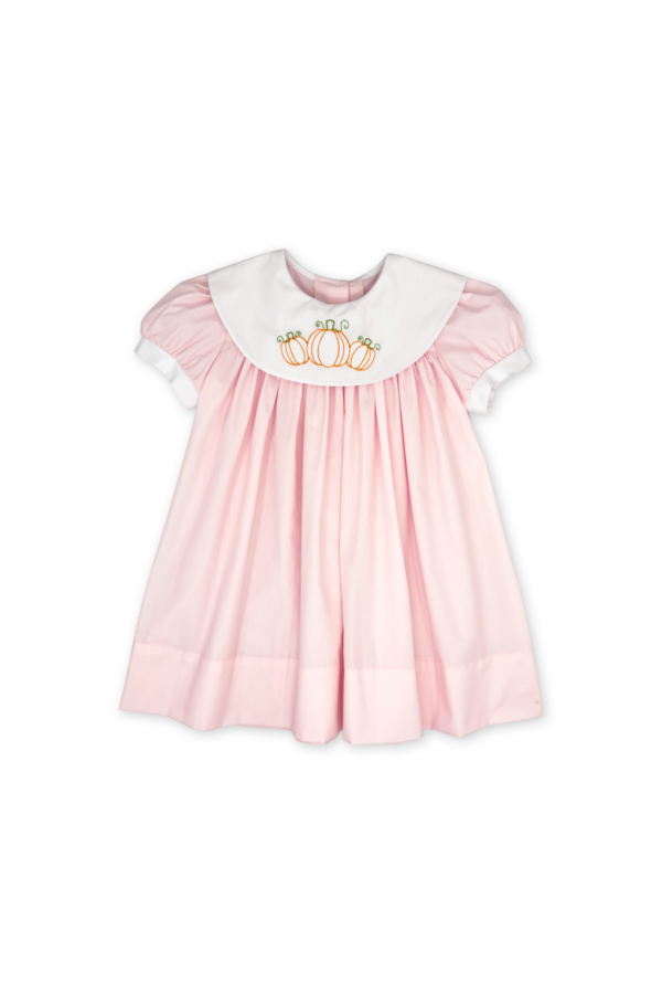 Louise Dress in Classic Pink Broadcloth – The Frilly Frog